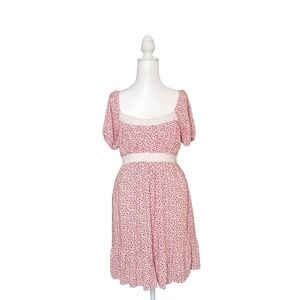 Hollister Dress Womens Size‎ Medium Milkmaid Floral Ditsy Ruffle Coquette Summer